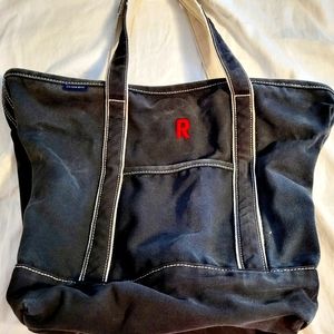 Lands End monogrammed canvas bag